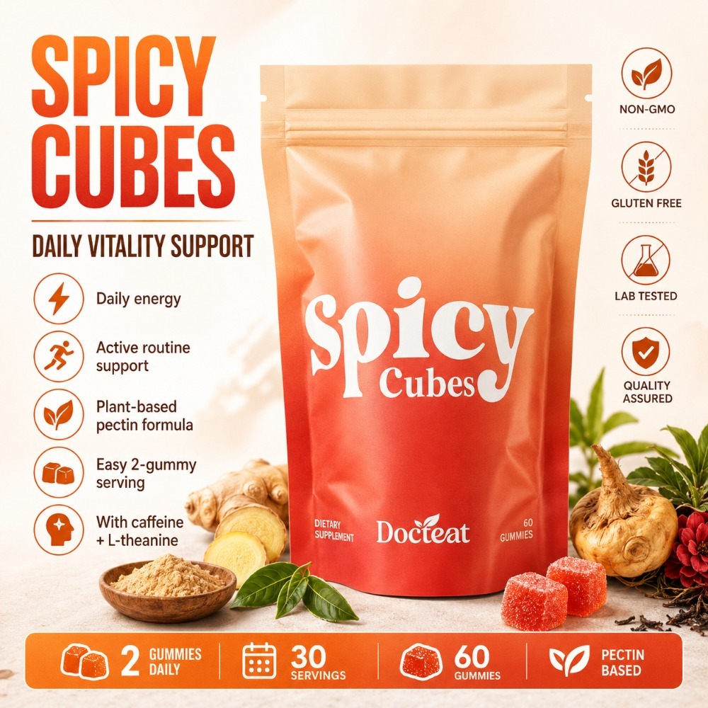 Docteat Spicy Cubes Gummies 60 - Green Herbal Wellness review and price